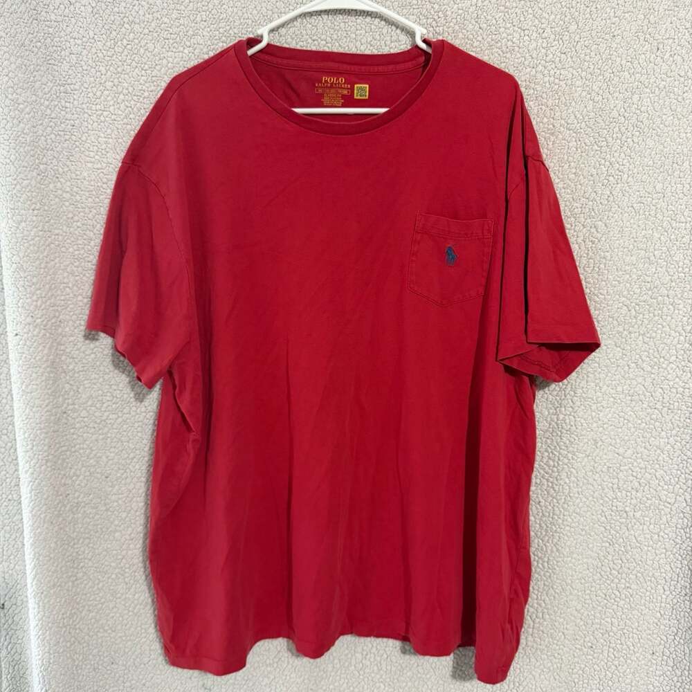 Polo Ralph Lauren Classic Fit Pocket T-Shirt Red XXL